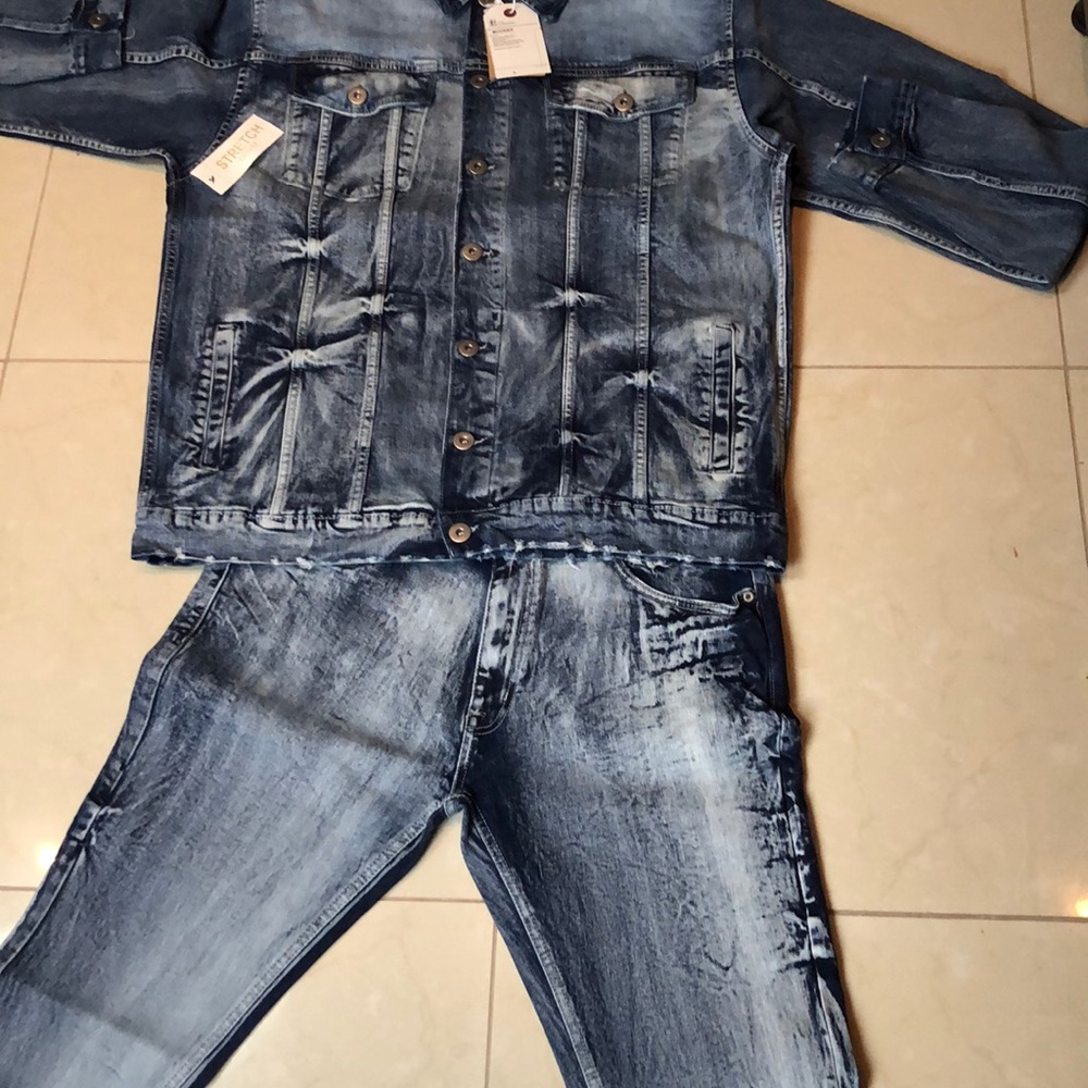 Blue denim jean set ( sizes 36-42)